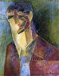  Vladimir Burliuk Portrait of the Poet Benedict Livshits - Hand Painted Oil Painting