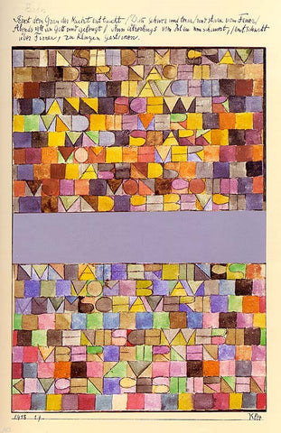  Paul Klee Once Emerged from the Gray of Night - Hand Painted Oil Painting