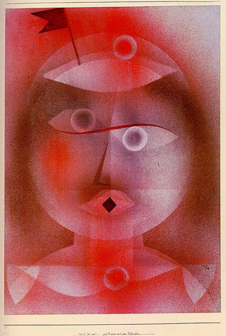  Paul Klee The Mask with the Little Flag - Hand Painted Oil Painting