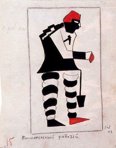  Kazimir Malevich Attentive Worker - Hand Painted Oil Painting