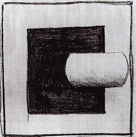  Kazimir Malevich Black Square and a White Tube Shaped - Hand Painted Oil Painting