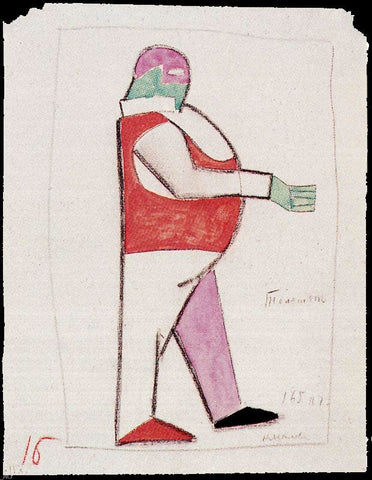  Kazimir Malevich Costume Design for the Opera Victory Over the Sun - Hand Painted Oil Painting