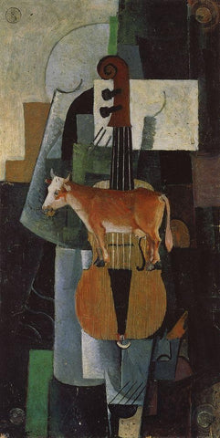  Kazimir Malevich Cow and Fiddle - Hand Painted Oil Painting
