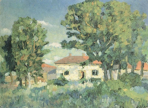  Kazimir Malevich Landscape with White Houses - Hand Painted Oil Painting
