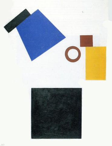  Kazimir Malevich Suprematism Two Dimensional Self Portrait - Hand Painted Oil Painting