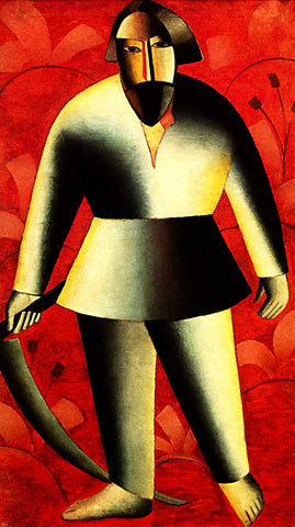  Kazimir Malevich The Reaper on Red - Hand Painted Oil Painting