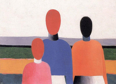  Kazimir Malevich Three Woman Figures - Hand Painted Oil Painting