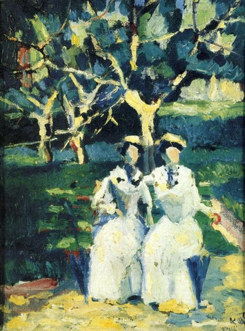  Kazimir Malevich Two Women in a Garden - Hand Painted Oil Painting