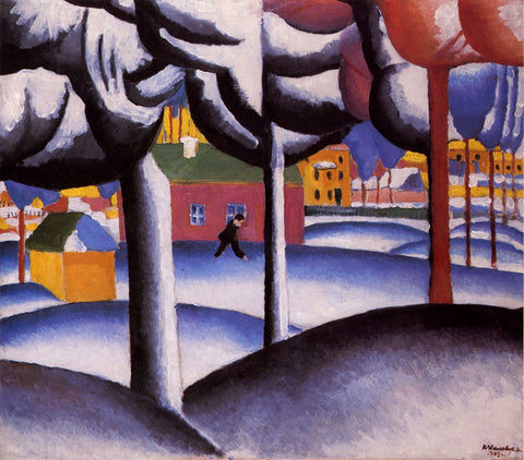  Kazimir Malevich Winter Landscape - Hand Painted Oil Painting