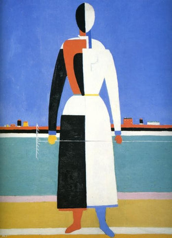  Kazimir Malevich Woman with Rake - Hand Painted Oil Painting