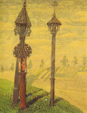  Mikalojus Ciurlionis Wayside Crosses of Zemaitija - Hand Painted Oil Painting