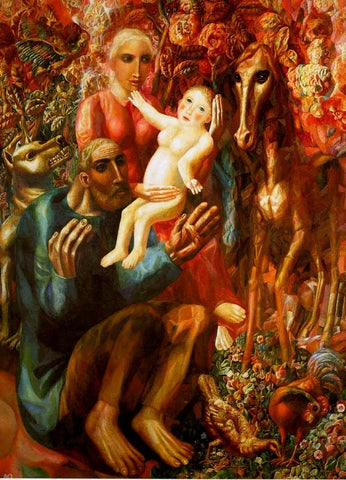  Pavel Filonov The Family - Hand Painted Oil Painting