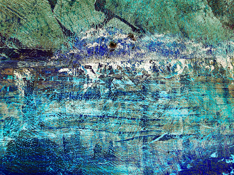  Our Original Collection Blue Cliff Abstract II - Hand Painted Oil Painting