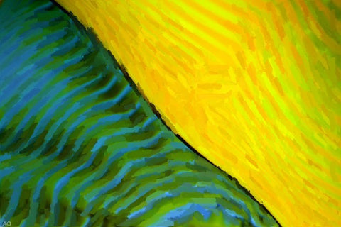  Our Original Collection Green and Yellow Abstract - Hand Painted Oil Painting