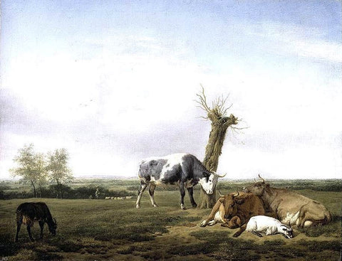  Adriaen Van de Velde Cattle and Goats in a Meadow - Hand Painted Oil Painting