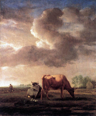  Adriaen Van de Velde Cows on a Meadow - Hand Painted Oil Painting