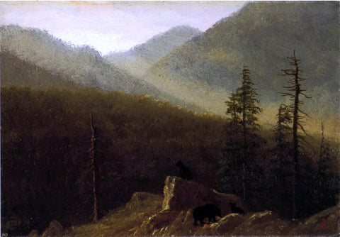  Albert Bierstadt Bears in the Wilderness - Hand Painted Oil Painting