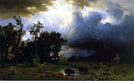  Albert Bierstadt Buffalo Trail: the Impending Storm (also known as The Last of the Buffalo) - Hand Painted Oil Painting