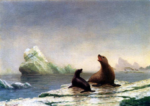  Albert Bierstadt Seals - Hand Painted Oil Painting