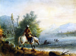  Alfred Jacob Miller Fording the River - Hand Painted Oil Painting