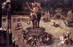 Antoine Caron Merry-Go-Round with Elephant - Hand Painted Oil Painting