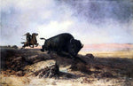  Astley Montague Cooper Buffalo Hunt - Hand Painted Oil Painting