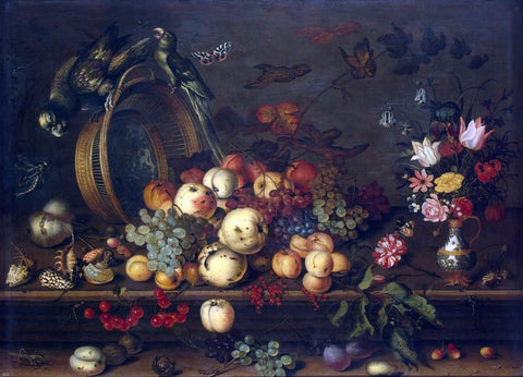  Balthasar Van der Ast Still-Life with Fruits, Shells and Insects - Hand Painted Oil Painting