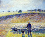  Camille Pissarro Shepherd and Sheep - Hand Painted Oil Painting