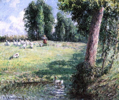  Camille Pissarro The Goose Girl - Hand Painted Oil Painting