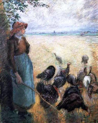  Camille Pissarro Turkey Girl - Hand Painted Oil Painting