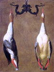  Cesare Dandini Two Hanged Teals - Hand Painted Oil Painting