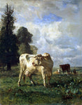  Constant Troyon Cows in the Field - Hand Painted Oil Painting