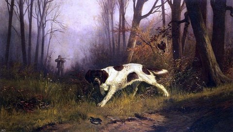  Edmond H Osthaus Dog with Hunter - Hand Painted Oil Painting