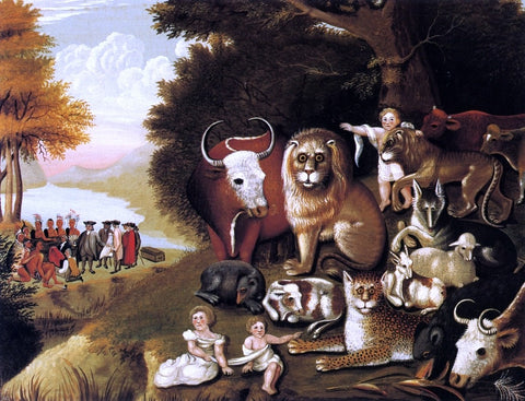  Edward Hicks A Peaceable Kingdom - Hand Painted Oil Painting