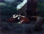 Frank Tenney Johnson Night on the Overland Trail - Hand Painted Oil Painting