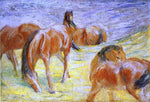  Franz Marc Grazing Horses - Hand Painted Oil Painting