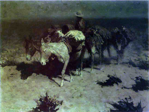  Frederic Remington The Pack Train - Hand Painted Oil Painting