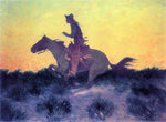  Frederic Remington Against the Sunset - Hand Painted Oil Painting