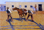  Frederic Remington His First Lesson - Hand Painted Oil Painting