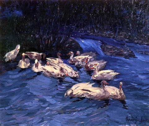  George Luks Wild Geese - Hand Painted Oil Painting