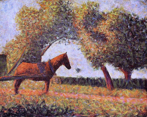  Georges Seurat The Horse - Hand Painted Oil Painting