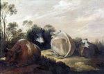  Gillis Claesz D'Hondecoeter Cattle Resting in a Dune Landscape - Hand Painted Oil Painting