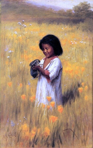  Grace Carpenter Hudson Jack Rabbit (Shi-Ko-Da) - Hand Painted Oil Painting