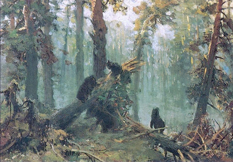  Ivan Ivanovich Shishkin Morning in Piny Wood (study) - Hand Painted Oil Painting
