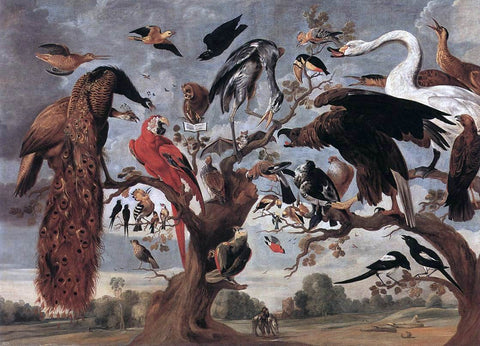  Jan Van I Kessel The Mockery of the Owl - Hand Painted Oil Painting