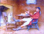  John Arthur Lomax Teaching a Dog New Tricks - Hand Painted Oil Painting