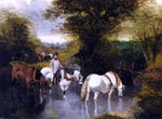  Sr. John Frederick Herring At the Ford - Hand Painted Oil Painting