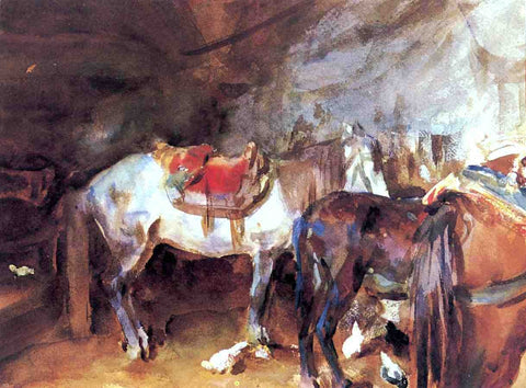  John Singer Sargent Arab Stable - Hand Painted Oil Painting