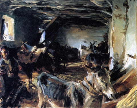  John Singer Sargent Stable at Cuenca - Hand Painted Oil Painting