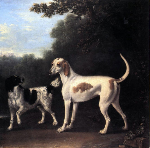 John Wootton Two of the Duchess of Marlborough's Dogs - Hand Painted Oil Painting